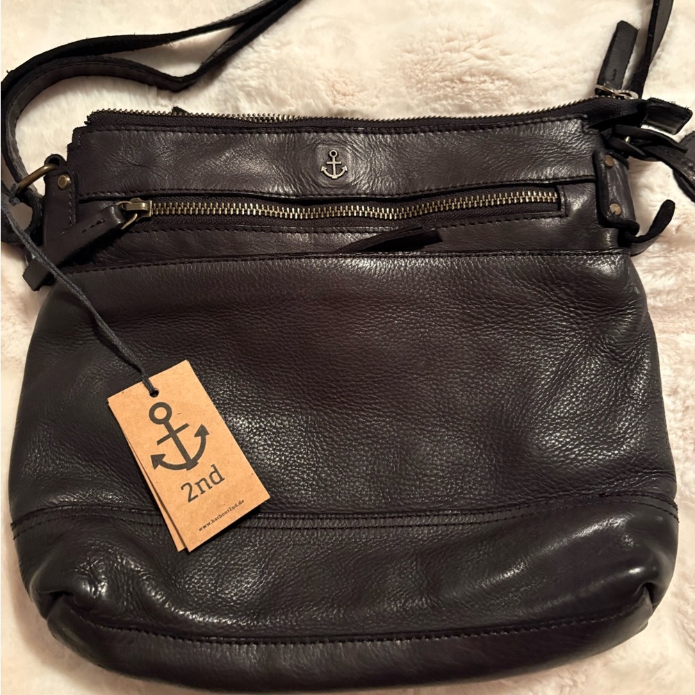 Harbour 2nd Black Leather Crossbody Bag